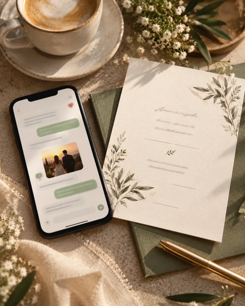 Recordatorio de boda en WhatsApp